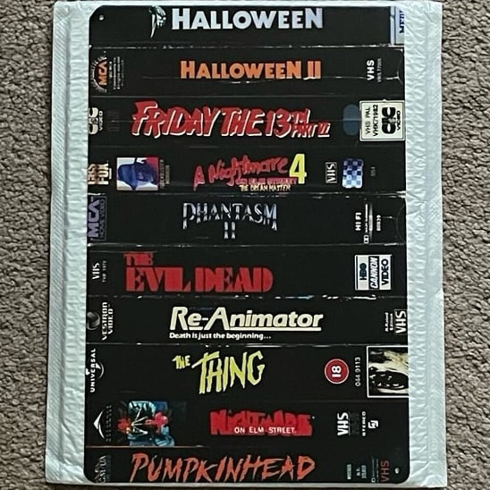 Retro VHS Horror Movies ~ 8” x 12” Metal Sign